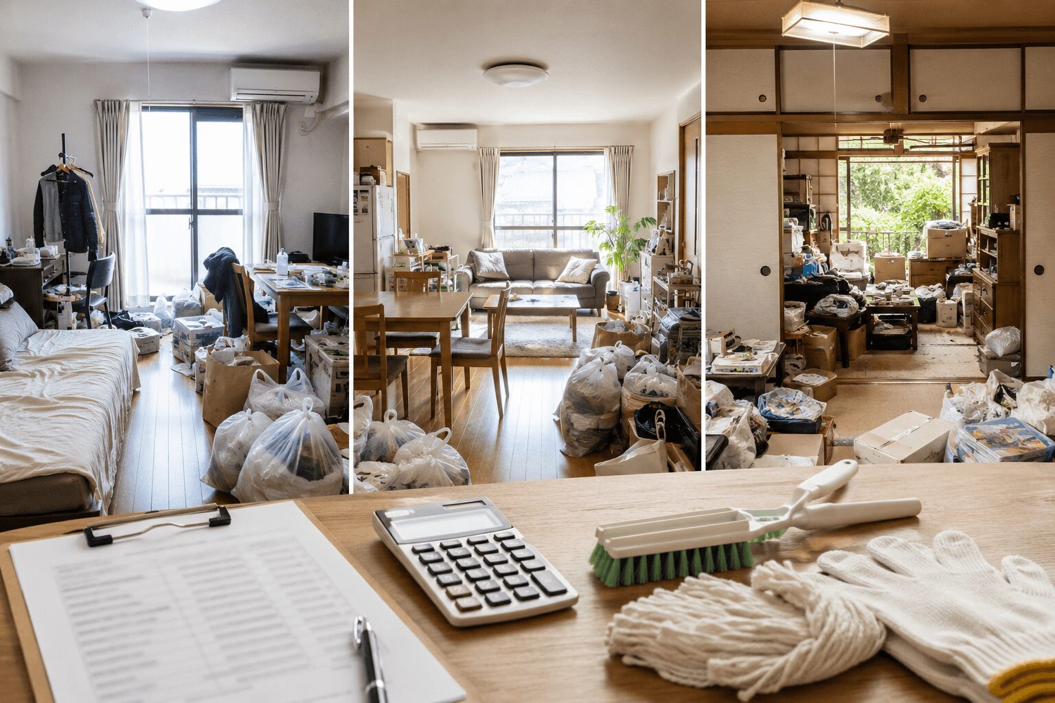 【事例】ゴミ屋敷片付けの費用|部屋タイプ別のケース
