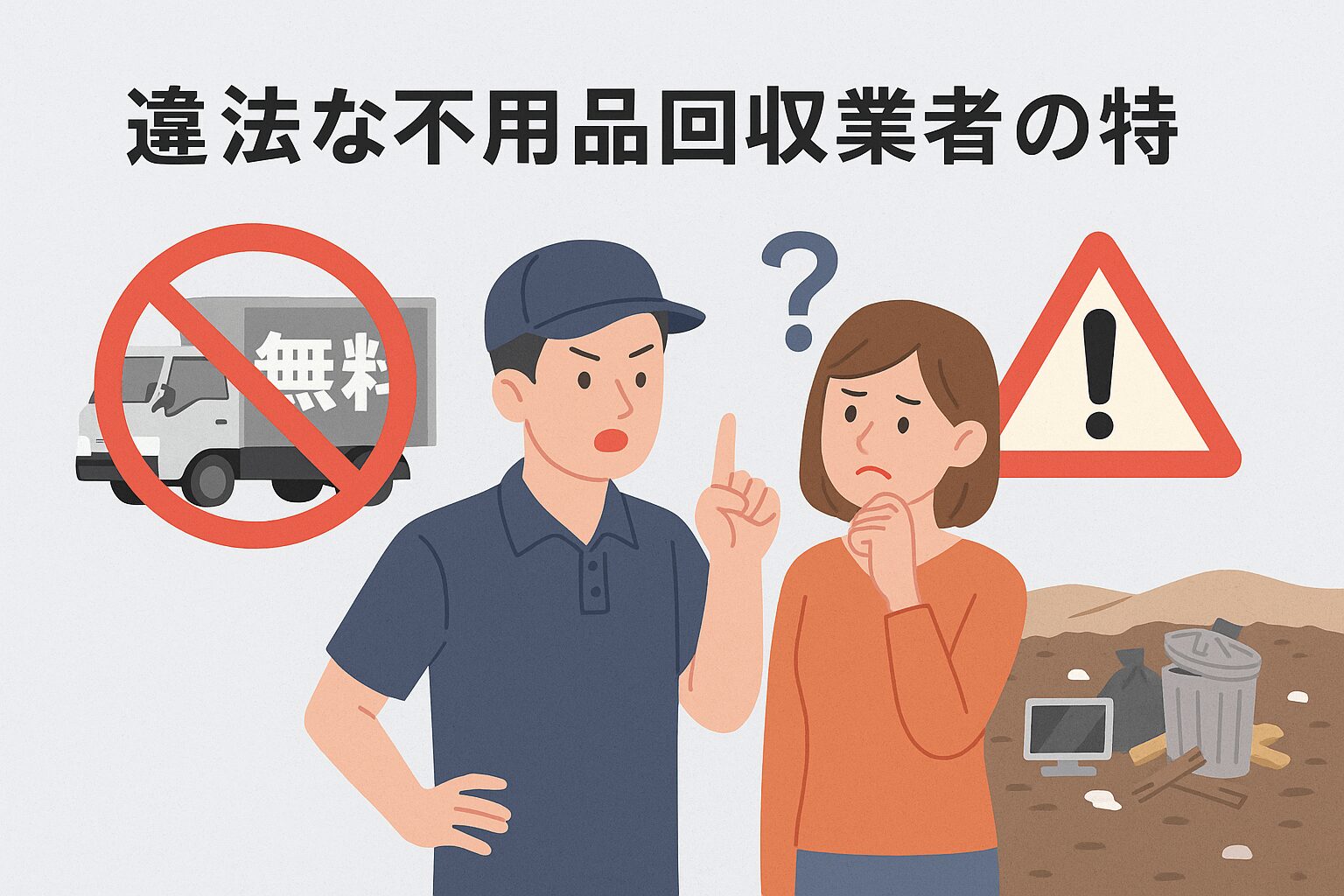 違法な不用品回収業者の特徴