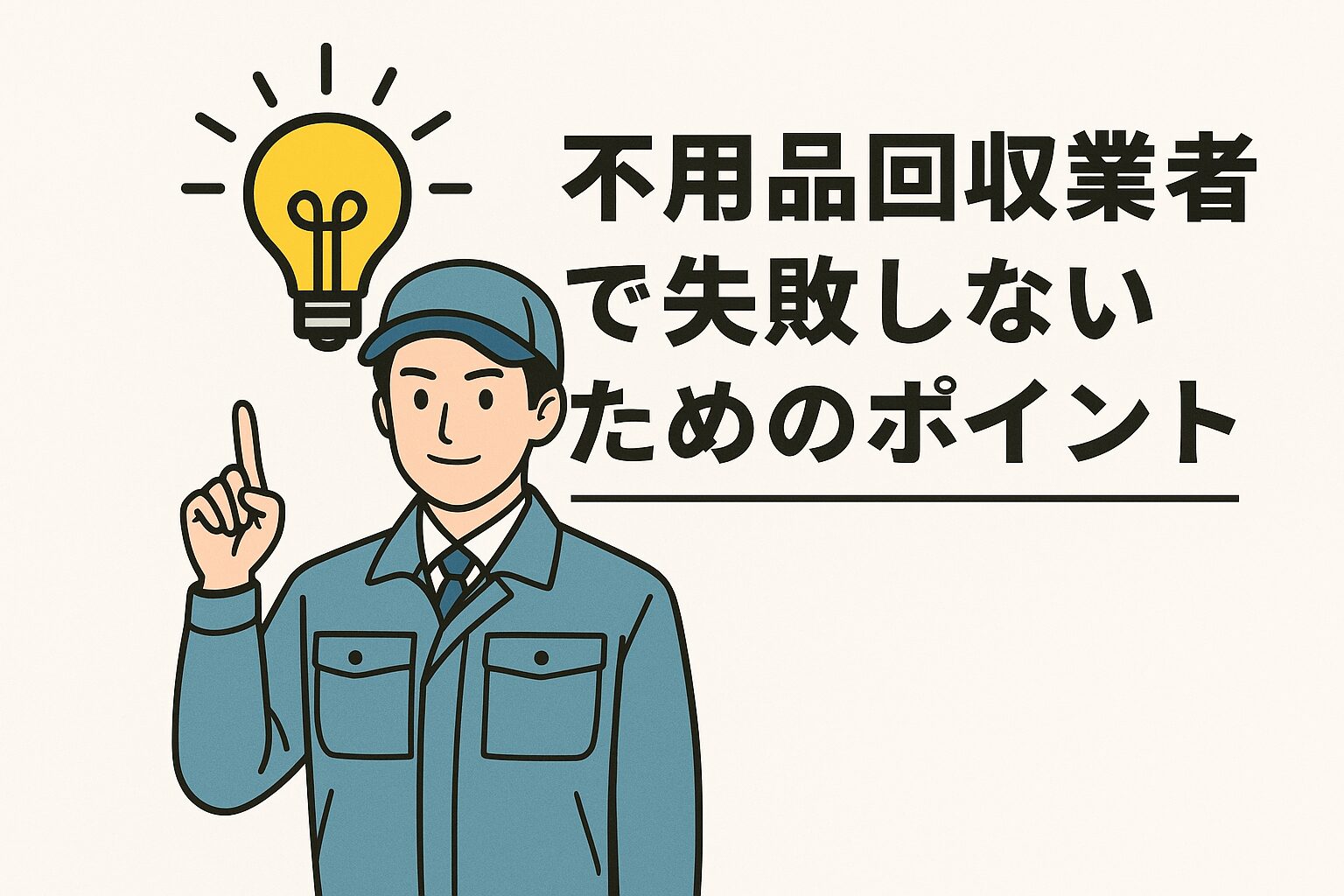 不用品回収業者で失敗しないためのポイント