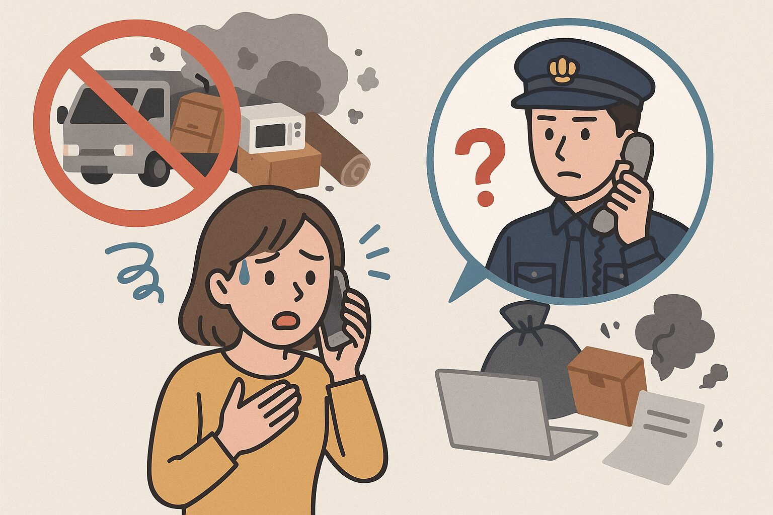 違法な不用品回収業者の被害にあったらどうする？