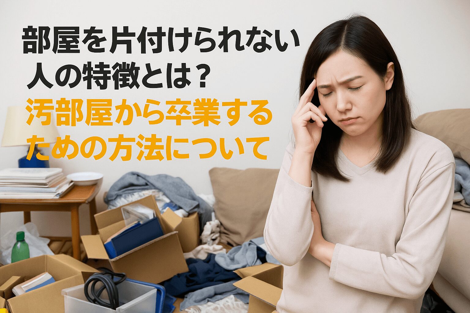 部屋を片付けられない人の特徴とは？汚部屋から卒業するための方法について