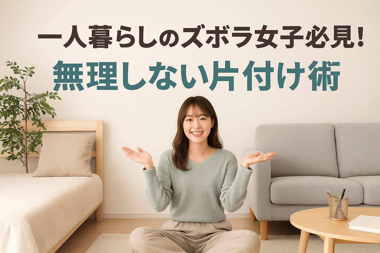 一人暮らしのズボラ女子必見!無理しない片付け術