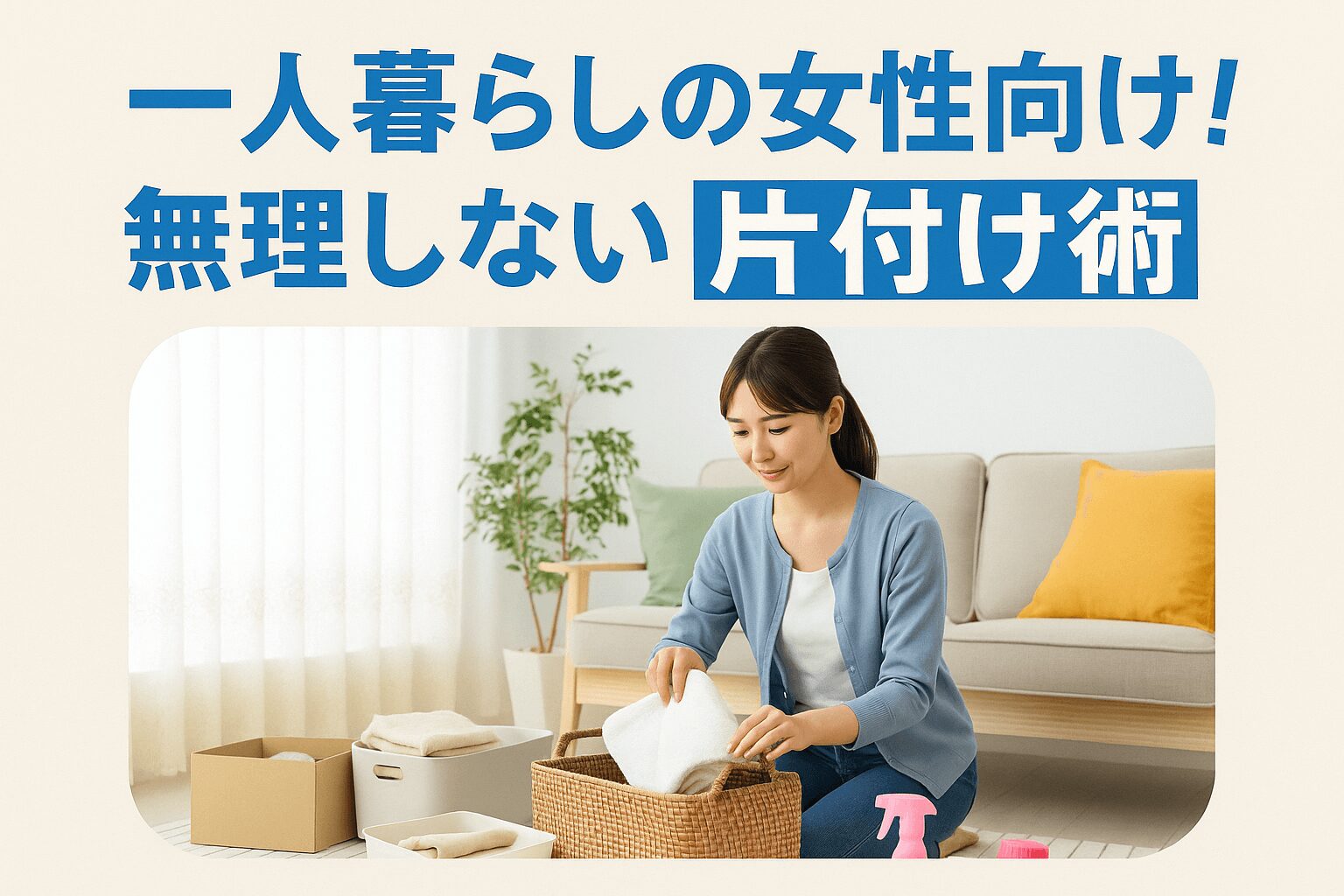 一人暮らしの女性向け!無理しない片付け術