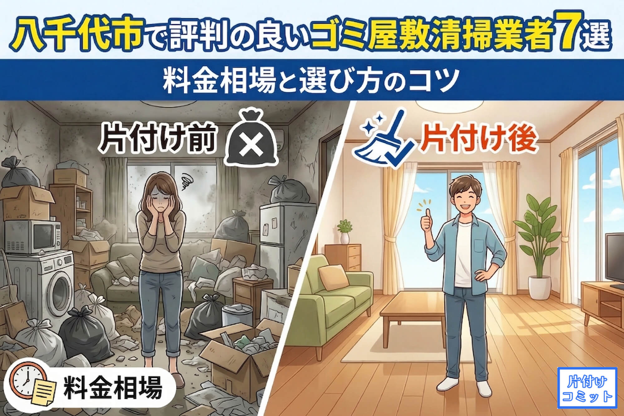 八千代市で評判の良いゴミ屋敷の清掃業者7選｜料金相場と選び方のコツ