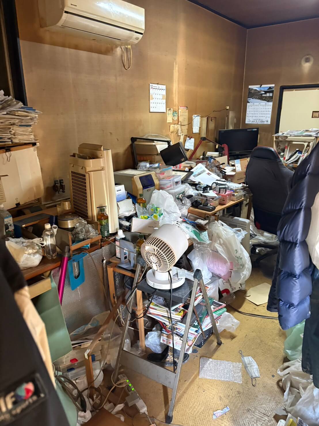 千葉県千葉市花見川区でのゴミ屋敷片付け前