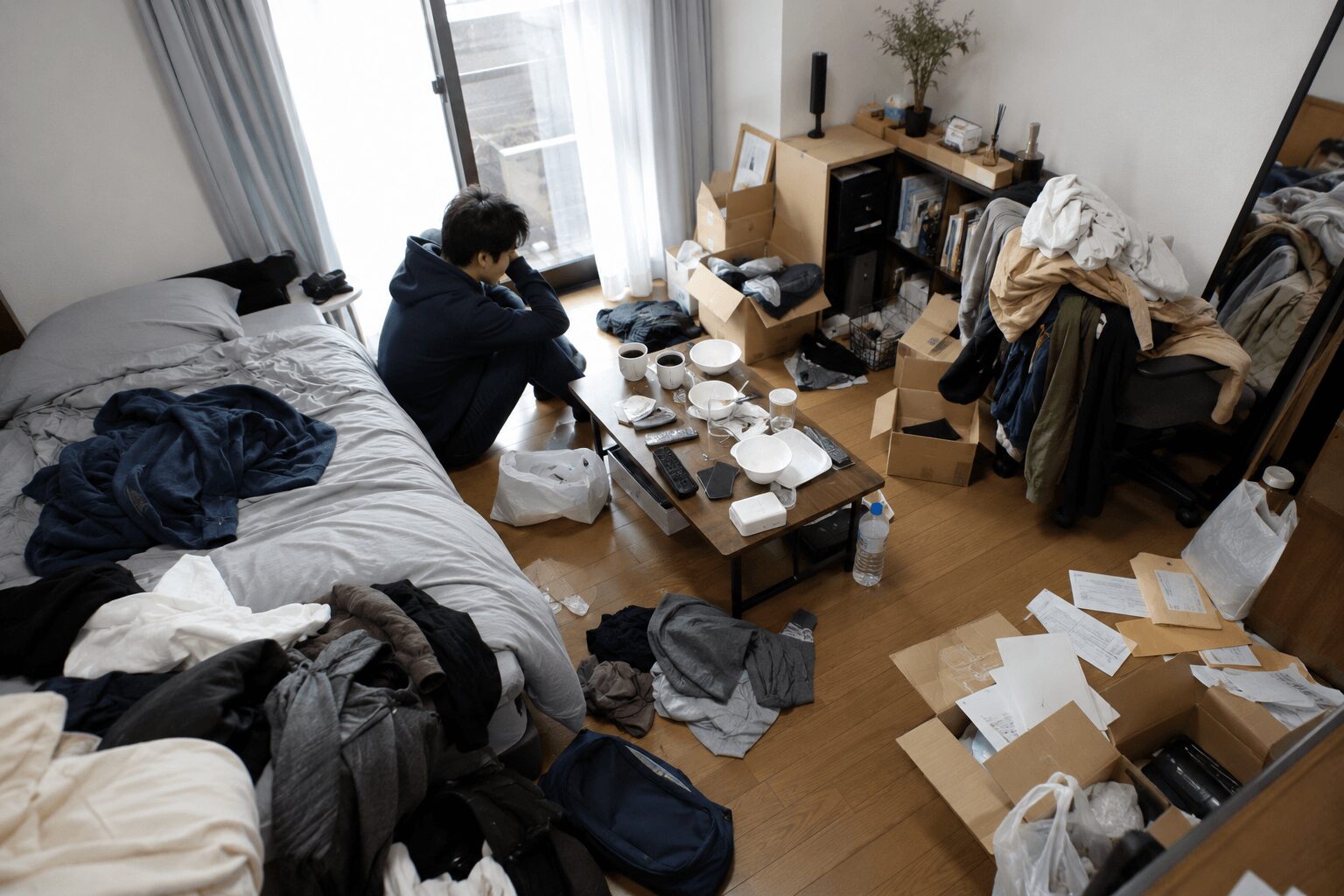 一人暮らしの部屋が汚部屋になる主な原因