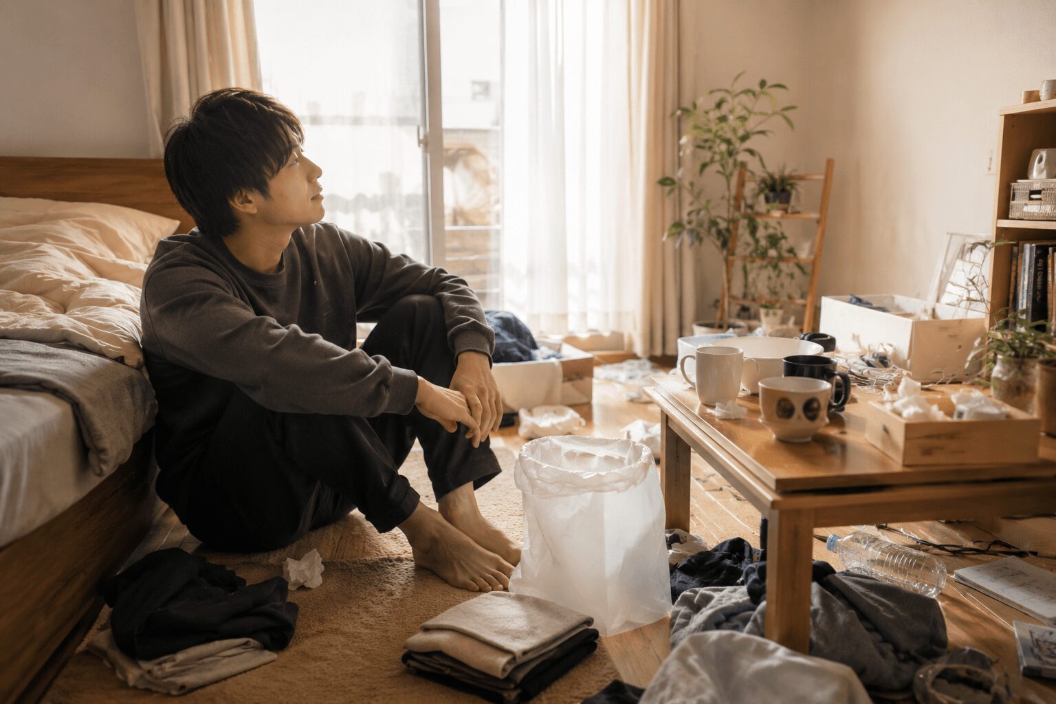 一人暮らしで汚部屋になっても自分を責めないで【心理と対処法】